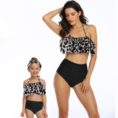 Women Two Piece Swimsuits High Waisted Bikini Teen Ruffle Tummy Control Bottoms Halter Bathing Suits - Seldom Seen Styles
