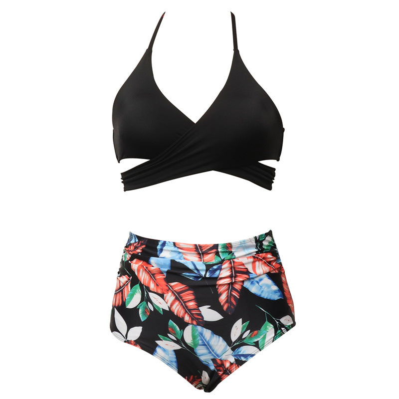 Women Two Piece Swimsuits High Waisted Bikini Teen Ruffle Tummy Control Bottoms Halter Bathing Suits - Seldom Seen Styles