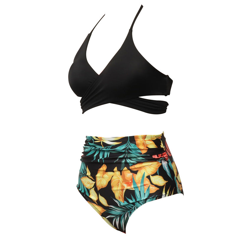 Women Two Piece Swimsuits High Waisted Bikini Teen Ruffle Tummy Control Bottoms Halter Bathing Suits - Seldom Seen Styles