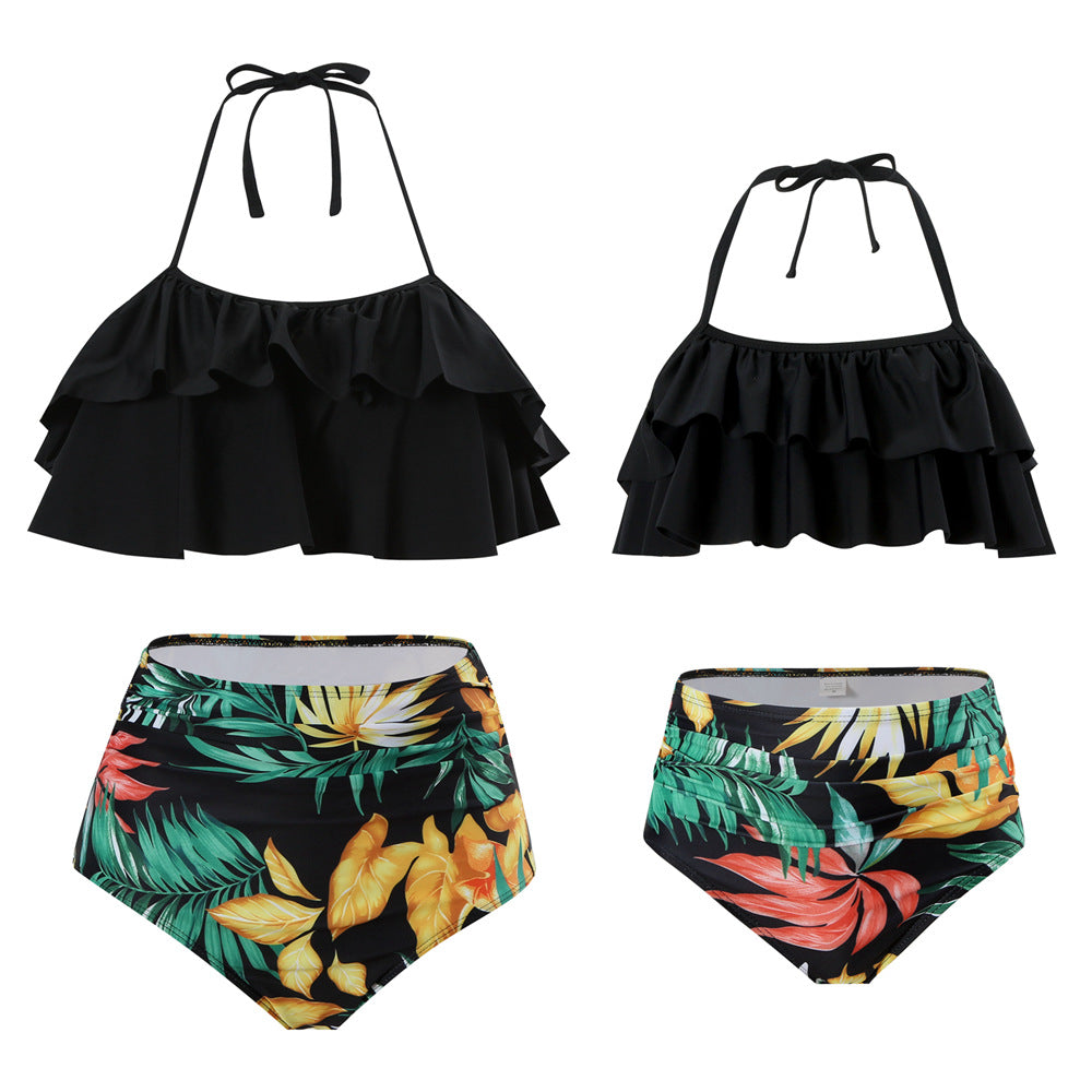 Women Two Piece Swimsuits High Waisted Bikini Teen Ruffle Tummy Control Bottoms Halter Bathing Suits - Seldom Seen Styles