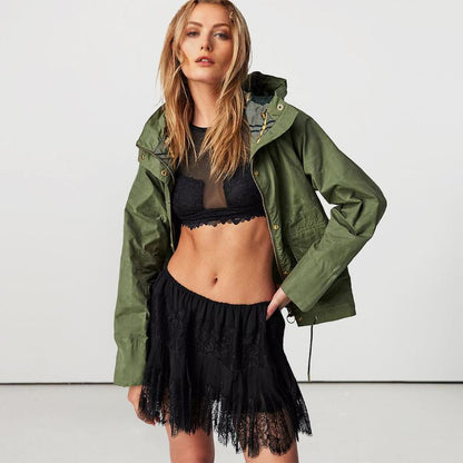 Women Y2k Lace Mini Skirts Summer Lace Slip Skirt Pleated Ruffle Floral Lace Tiered Short Skirts Underskirt - Seldom Seen Styles