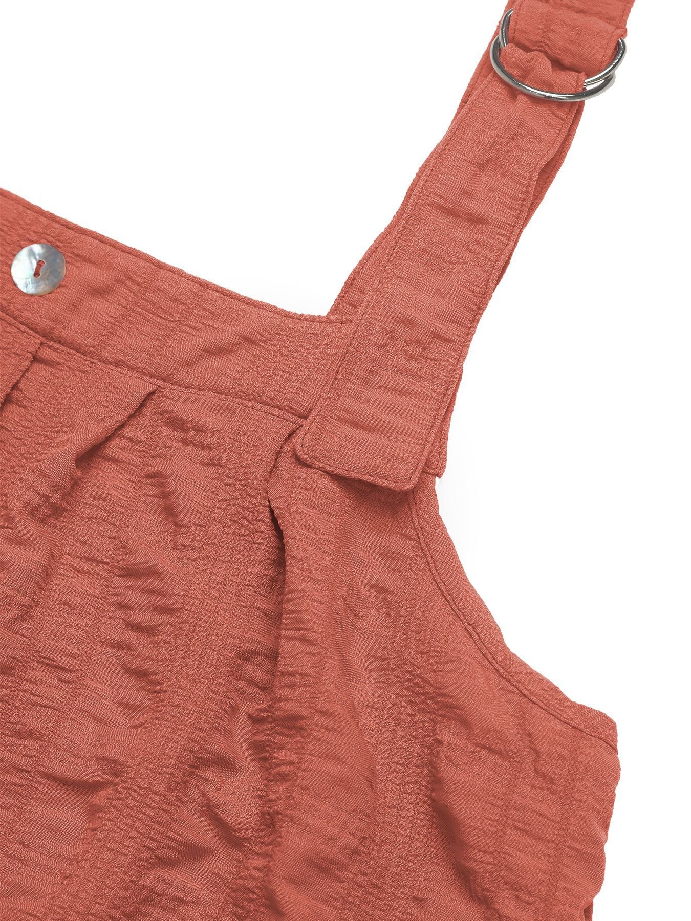 Women's Adjustable Spaghetti Strap Textured Mini Dress Summer Square Neck Sleeveless Button A Line Party Dress - Seldom Seen Styles