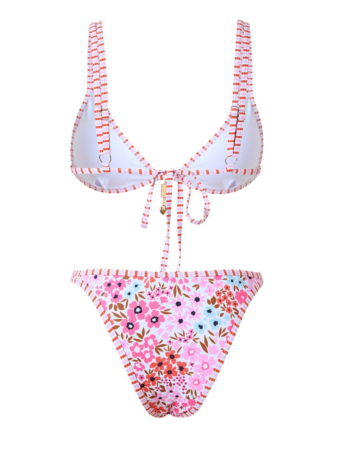 Women's Bathing Suits Floral Print Triangle Bikini Set Spaghetti Straps Two Piece Swimsuits - Seldom Seen Styles