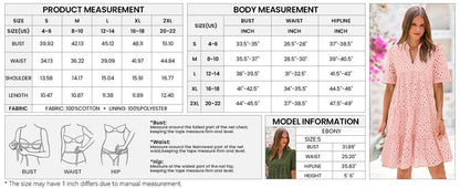 Women's Boho Summer Dresses 2025 Resort V Neck Short Sleeve Hollow Out Lace Ruffle Casual Beach Mini Vacation Dress #springtok - Seldom Seen Styles