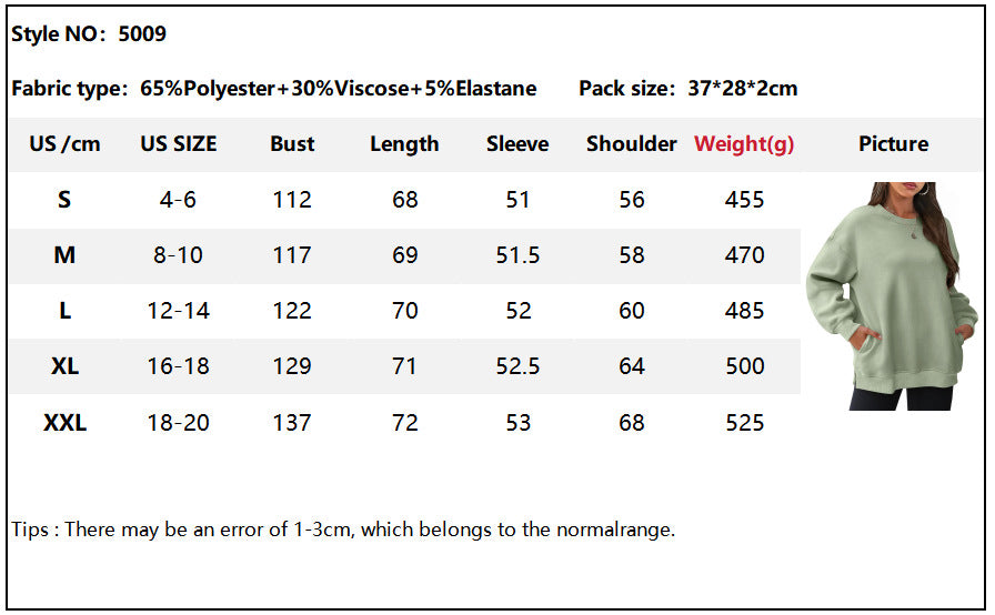 Women's Casual Crew Neck Sweatshirt Loose Soft  Pullover Tops Neck Long Sleeve Sweatshirt Y2K Fashion Pullover Fleece Sweatshirt - Seldom Seen Styles