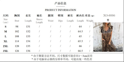 Women's Clothing2025Spring Leopard Print Flutter Sleeve Wide-Leg Jumpsuit - Seldom Seen Styles