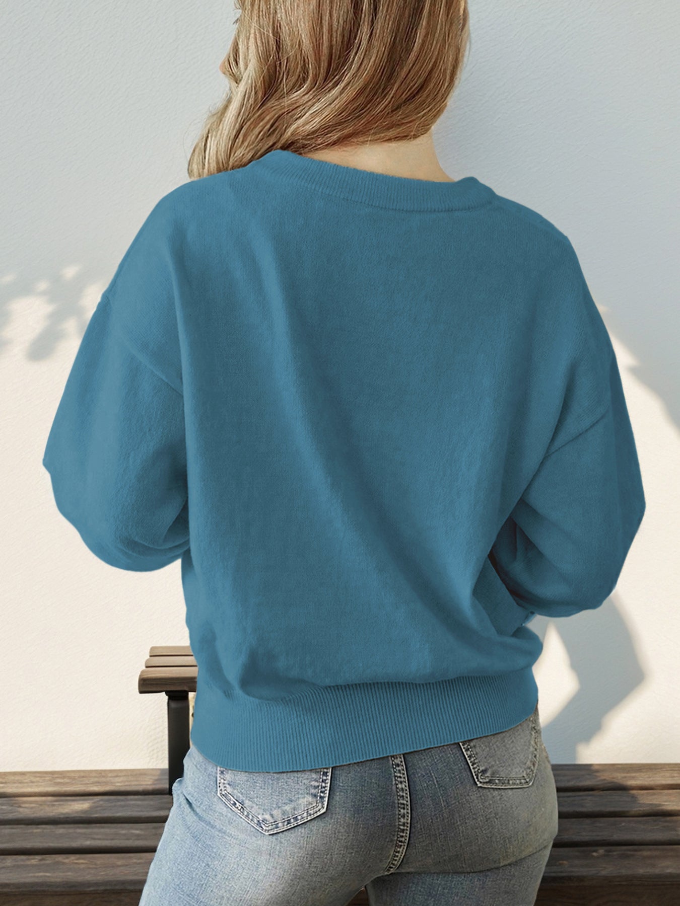 Women's Cute Aesthetic Heart Cream Sweaters Trendy Fall Pullover Crewneck Long Sleeve Soft Knitted Sweater Top - Seldom Seen Styles