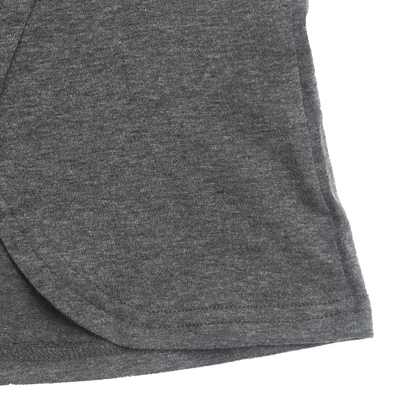 Women's Draped Button Front T Shirts Split Hem Short Sleeve Summer Tee Tops - Seldom Seen Styles