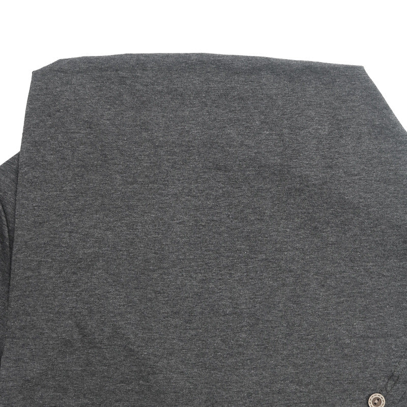 Women's Draped Button Front T Shirts Split Hem Short Sleeve Summer Tee Tops - Seldom Seen Styles