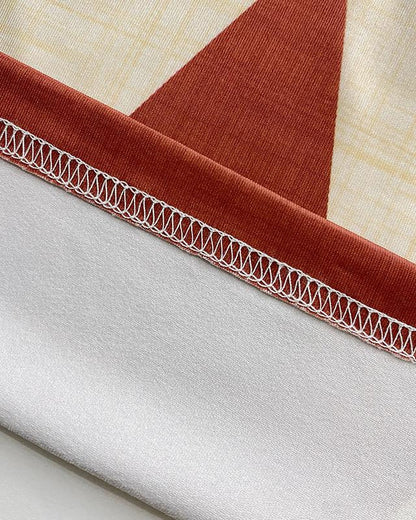 Women's Geometric Print Thick Strap Dress Casual Slim Fit Slit Maxi Dress with Pockets - Seldom Seen Styles