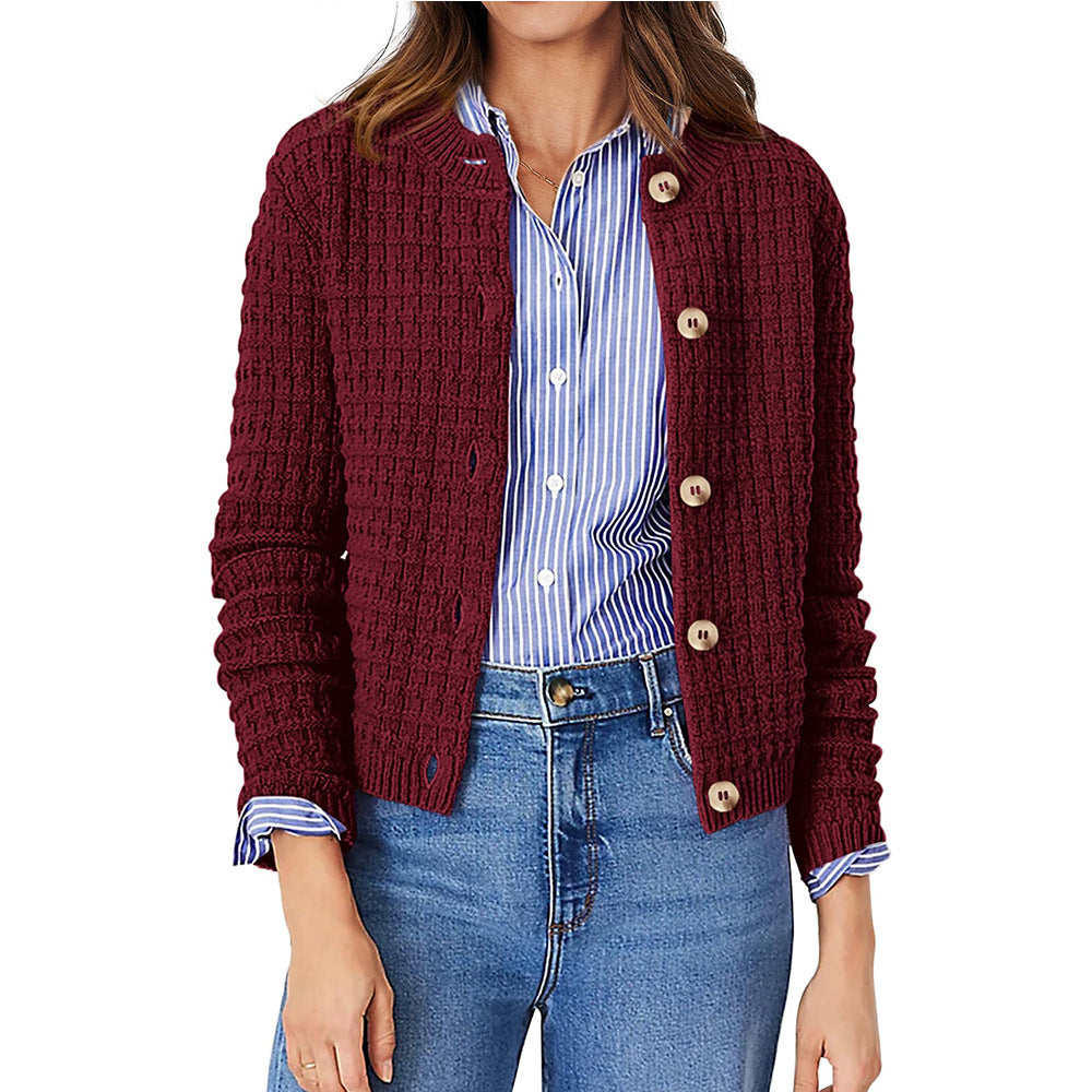 Women's Knit Cardigan Sweaters Casual Long Sleeve Open Front Button Down Trendy Jackets Outerwear - Seldom Seen Styles