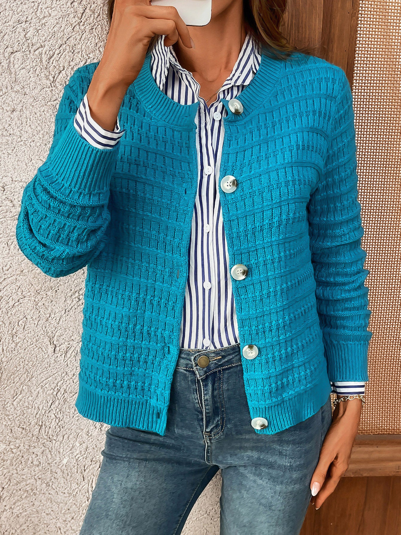 Women's Knit Cardigan Sweaters Casual Long Sleeve Open Front Button Down Trendy Jackets Outerwear - Seldom Seen Styles