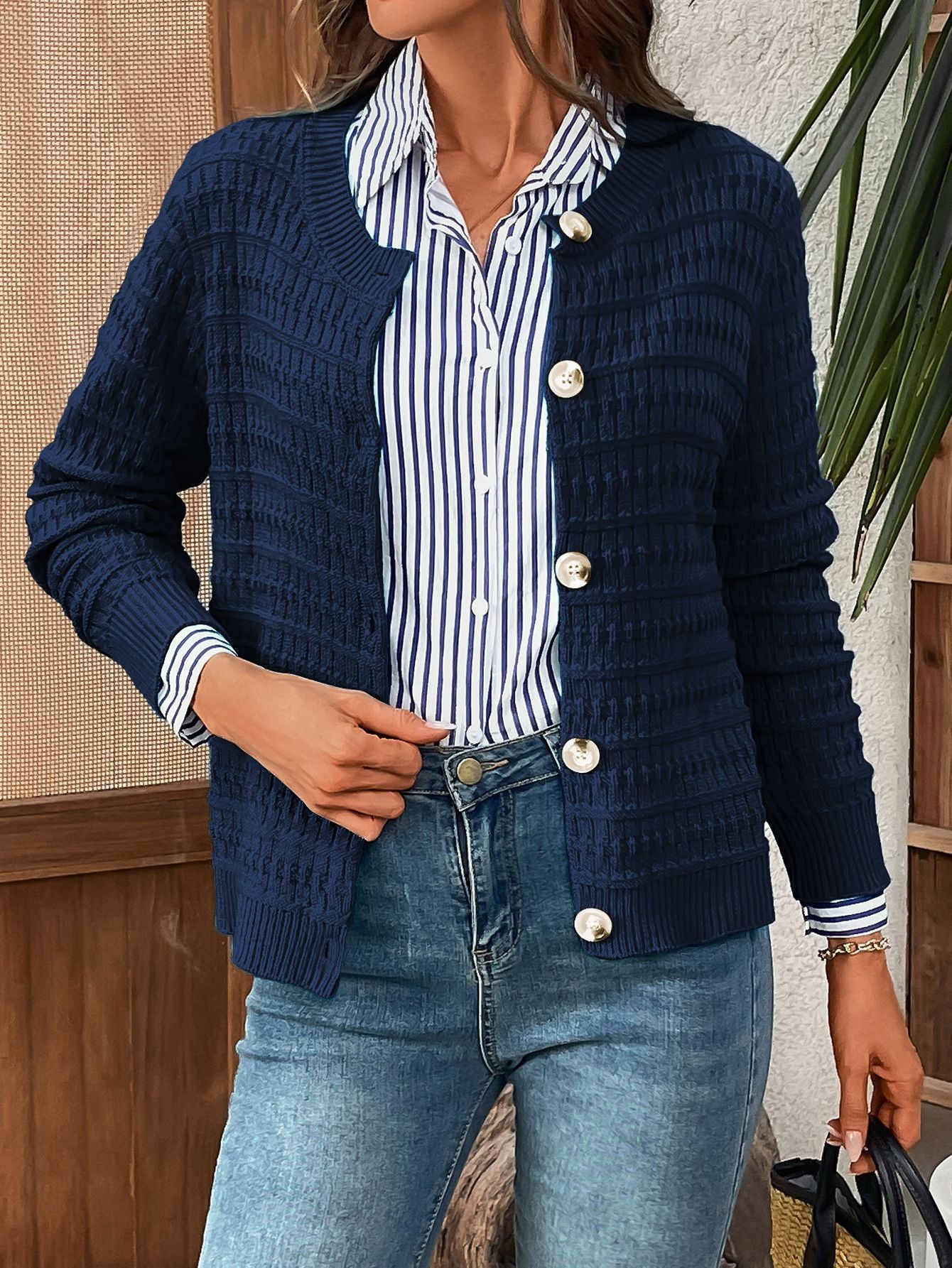 Women's Knit Cardigan Sweaters Casual Long Sleeve Open Front Button Down Trendy Jackets Outerwear - Seldom Seen Styles