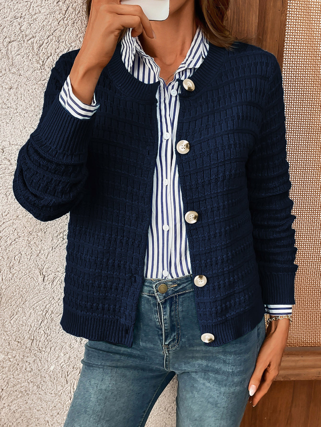 Women's Knit Cardigan Sweaters Casual Long Sleeve Open Front Button Down Trendy Jackets Outerwear - Seldom Seen Styles