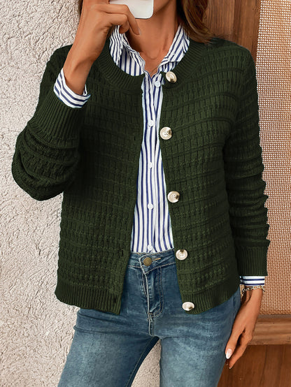 Women's Knit Cardigan Sweaters Casual Long Sleeve Open Front Button Down Trendy Jackets Outerwear - Seldom Seen Styles