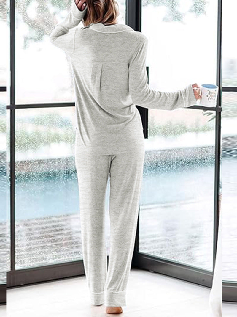 Women's Pajama Sets Long Sleeve Button Down Sleepwear Nightwear Soft Pjs Lounge Sets - Seldom Seen Styles