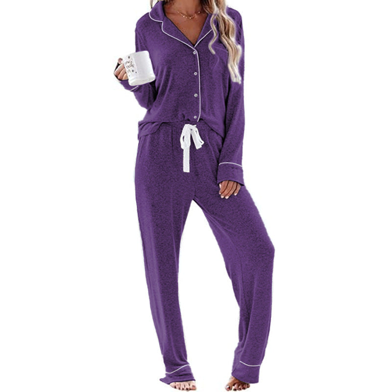 Women's Pajama Sets Long Sleeve Button Down Sleepwear Nightwear Soft Pjs Lounge Sets - Seldom Seen Styles