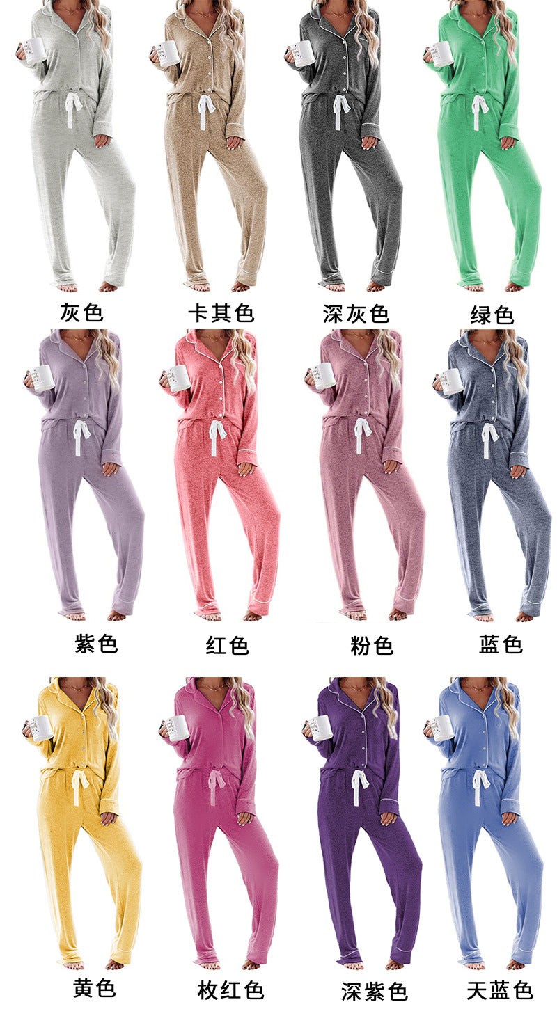 Women's Pajama Sets Long Sleeve Button Down Sleepwear Nightwear Soft Pjs Lounge Sets - Seldom Seen Styles