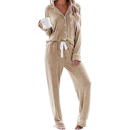 Women's Pajama Sets Long Sleeve Button Down Sleepwear Nightwear Soft Pjs Lounge Sets - Seldom Seen Styles