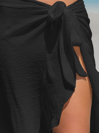 Women's Sarong Cover Ups Swimsuit Wrap Skirt Self Tie Beach Cover Up Ruffle Wraps One Size - Seldom Seen Styles