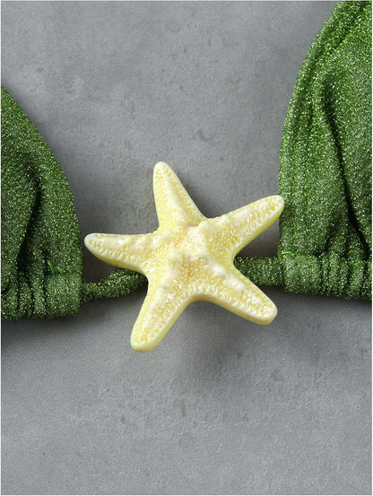 Women's Sexy Halter Triangle Bikini Set Tie String Swimsuit High Cut Thong Two Piece Bathing Suit - Seldom Seen Styles