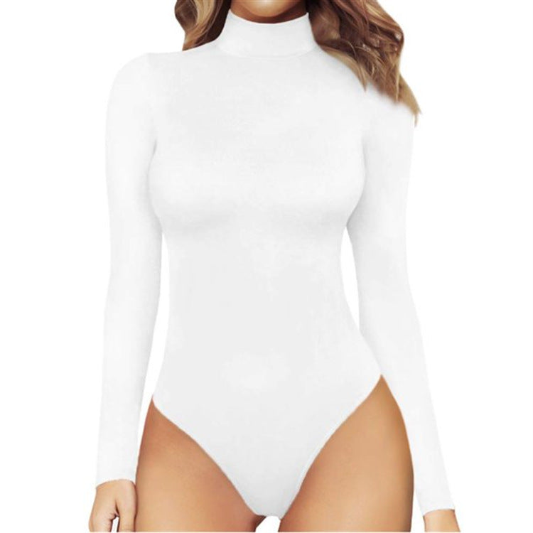 Women's Sexy Square Neck Bodysuit Long Sleeve Double Lined Shirt Tops - Seldom Seen Styles