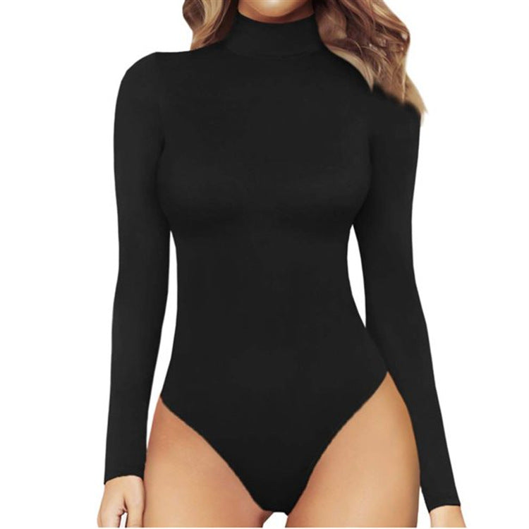 Women's Sexy Square Neck Bodysuit Long Sleeve Double Lined Shirt Tops - Seldom Seen Styles