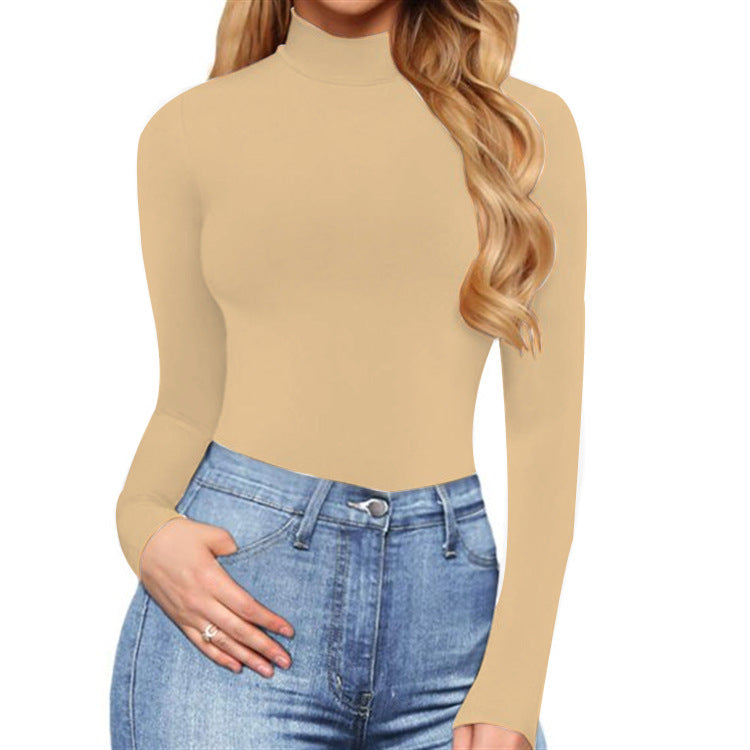 Women's Sexy Square Neck Bodysuit Long Sleeve Double Lined Shirt Tops - Seldom Seen Styles