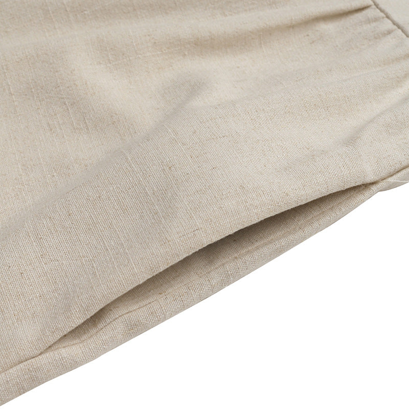 Women's Summer Casual Linen Rompers High Waist Sleeveless Short Jumpsuit with Pockets Beach Vacation Overalls 2025 - Seldom Seen Styles