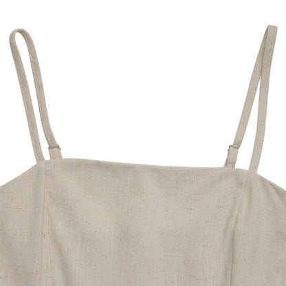 Women's Summer Casual Linen Rompers High Waist Sleeveless Short Jumpsuit with Pockets Beach Vacation Overalls 2025 - Seldom Seen Styles