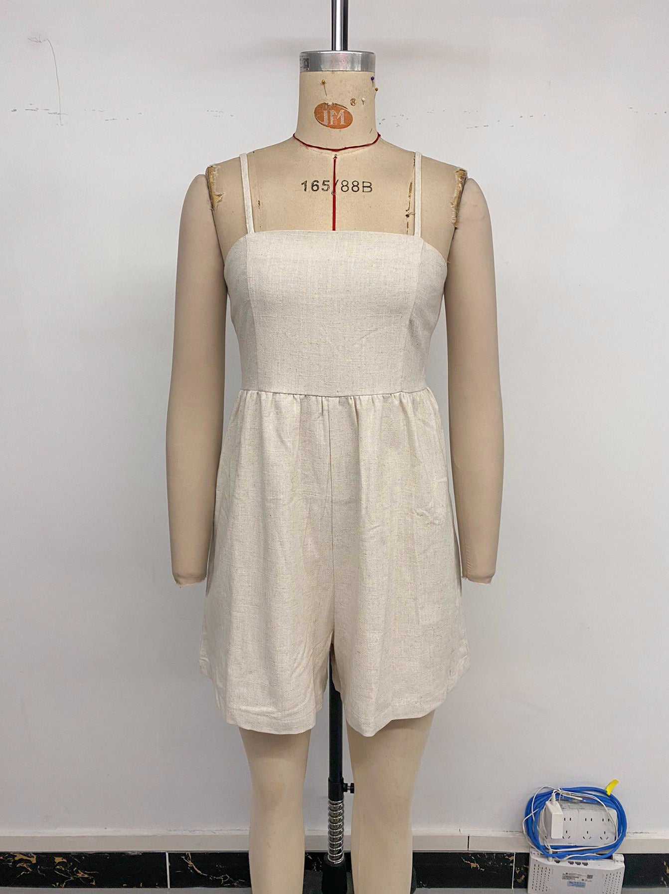 Women's Summer Casual Linen Rompers High Waist Sleeveless Short Jumpsuit with Pockets Beach Vacation Overalls 2025 - Seldom Seen Styles