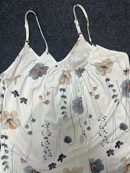 Women's Summer New Sleeveless Fashion Printed Loose Floral Strap Jumpsuit Straight Pants - Seldom Seen Styles