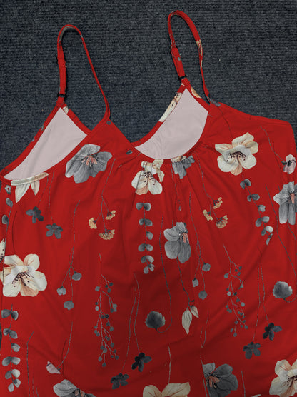 Women's Summer New Sleeveless Fashion Printed Loose Floral Strap Jumpsuit Straight Pants - Seldom Seen Styles