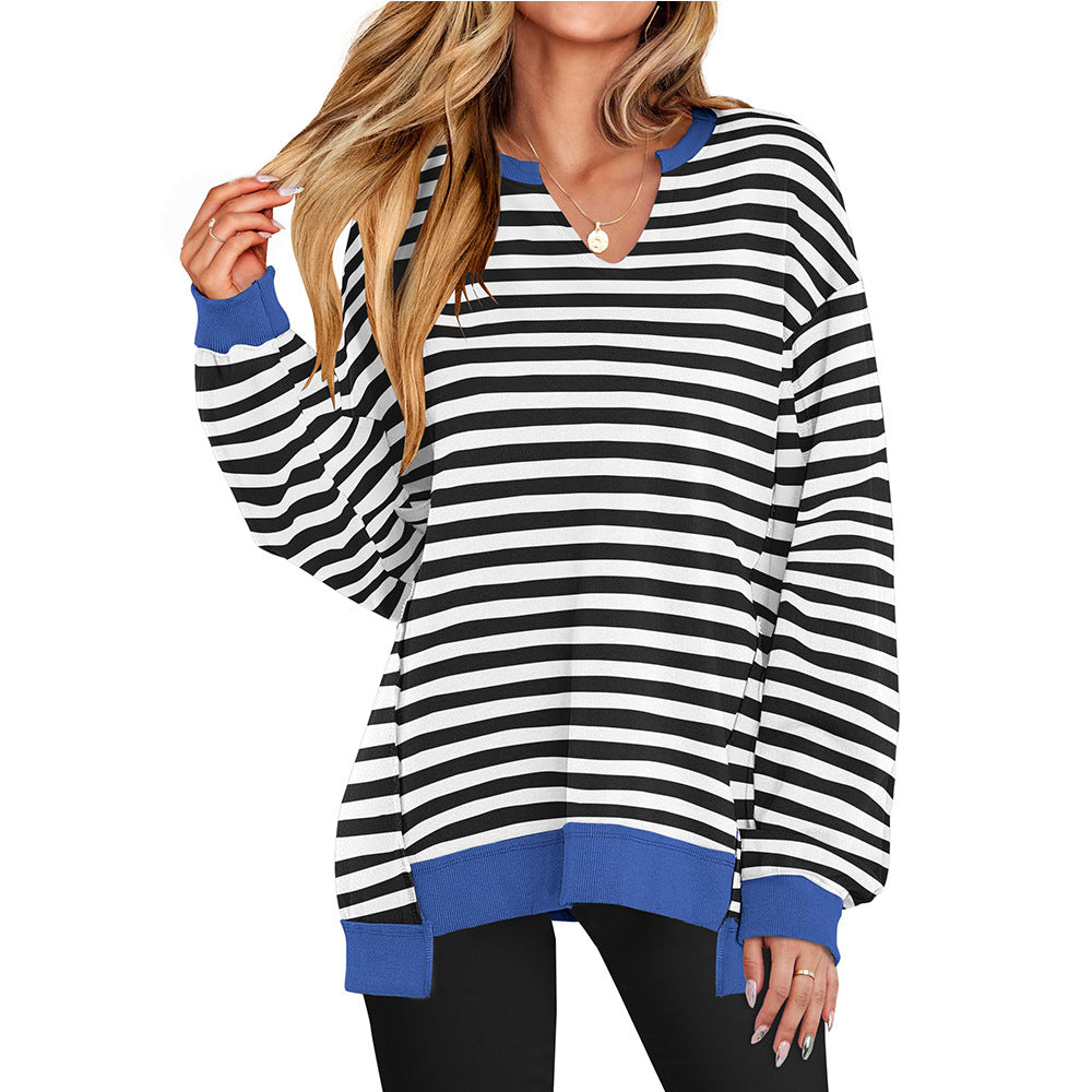 Women's  Sweatshirts Long Sleeve Tunic Shirts V Neck Loose Pullover Tops 2025 Trendy Fall Teen Girls Outfit - Seldom Seen Styles