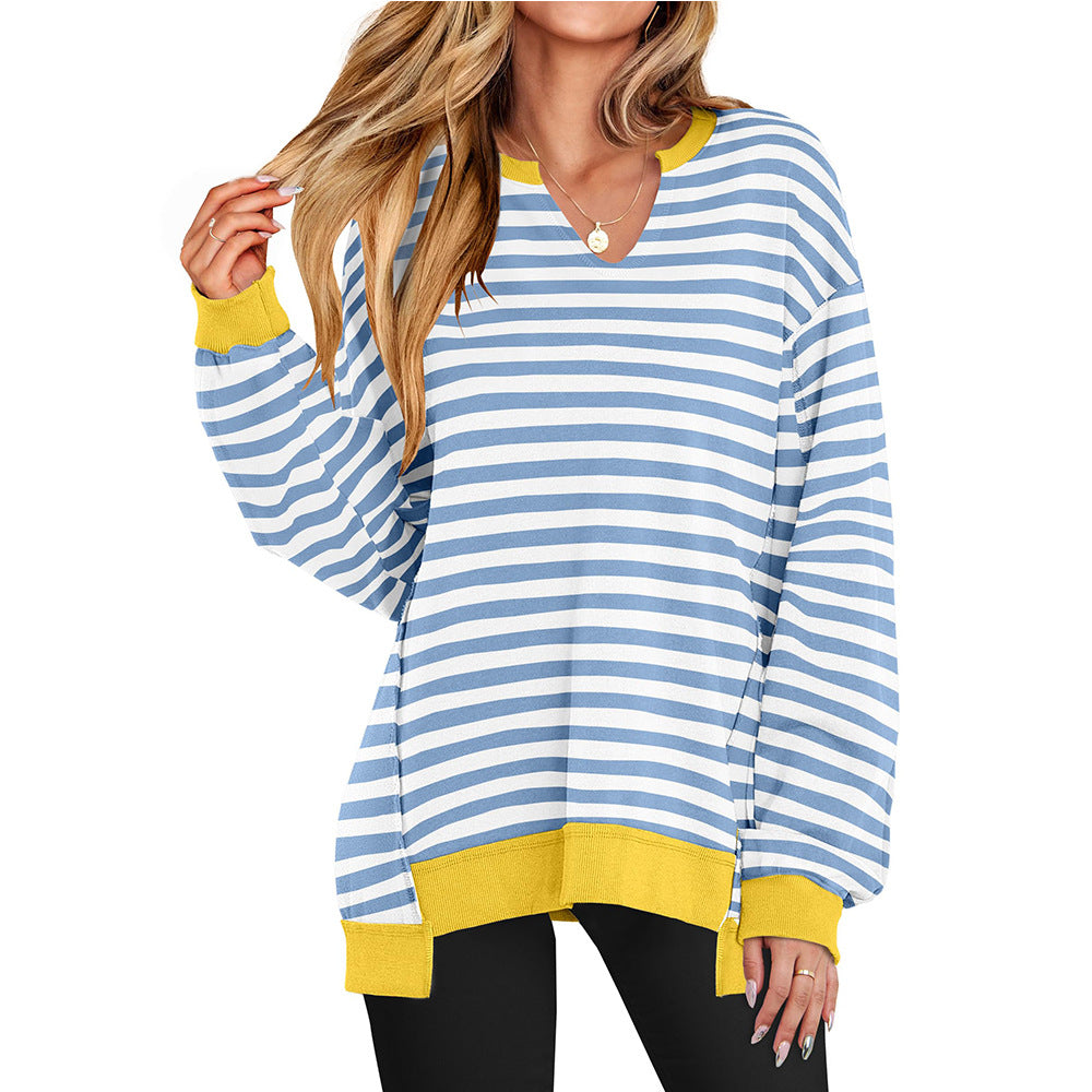 Women's  Sweatshirts Long Sleeve Tunic Shirts V Neck Loose Pullover Tops 2025 Trendy Fall Teen Girls Outfit - Seldom Seen Styles