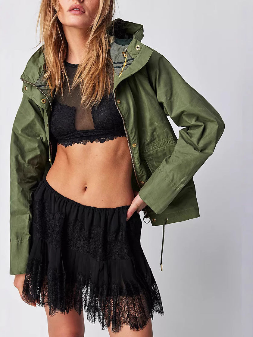 Women's Y2k Lace Half Slip Skirt Low Rise Pleated Ruffle LaceTrim Mini Skirt Layered Flowy Short Skirts Underskirt - Seldom Seen Styles