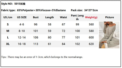 Womens  2 Piece Outfits Lounge Sets Knit Sweatsuit Long Sleeve Pullover Tops Wide Leg Pant Pajama Sets - Seldom Seen Styles