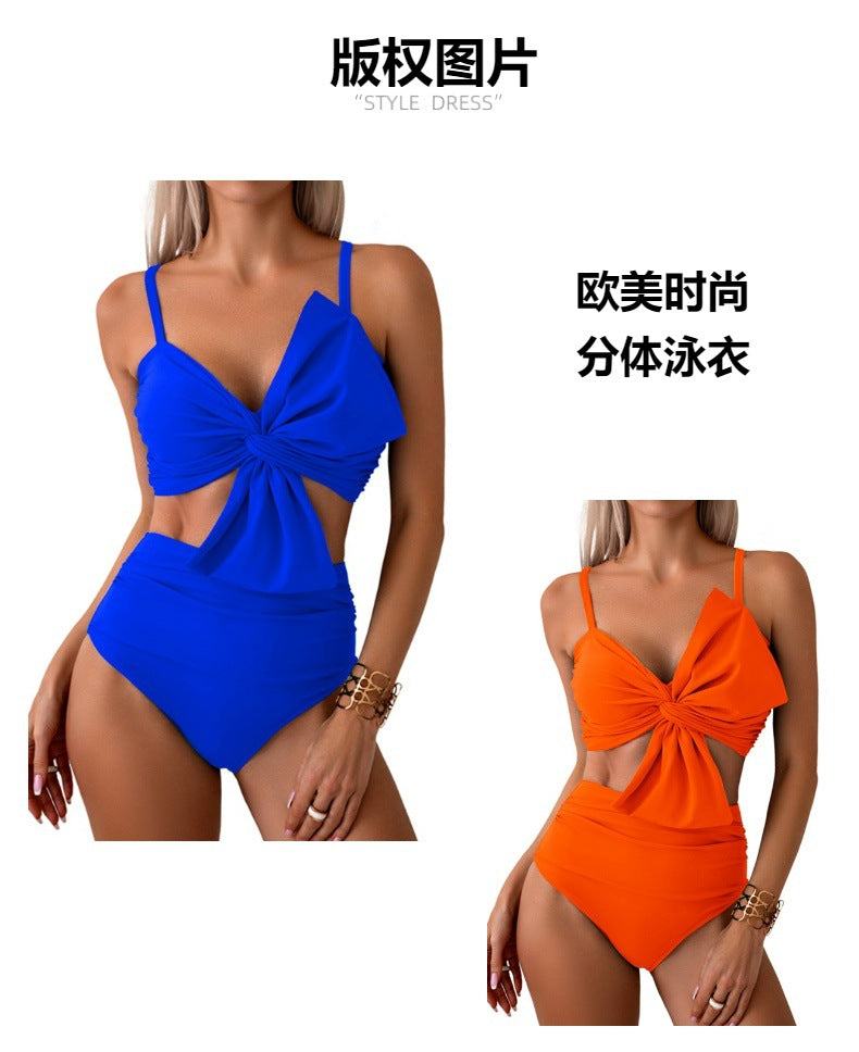 Womens Bikini Set High Waisted Swimwear Tie Knot High Rise Two Piece Swimsuits Bathing Suits - Seldom Seen Styles