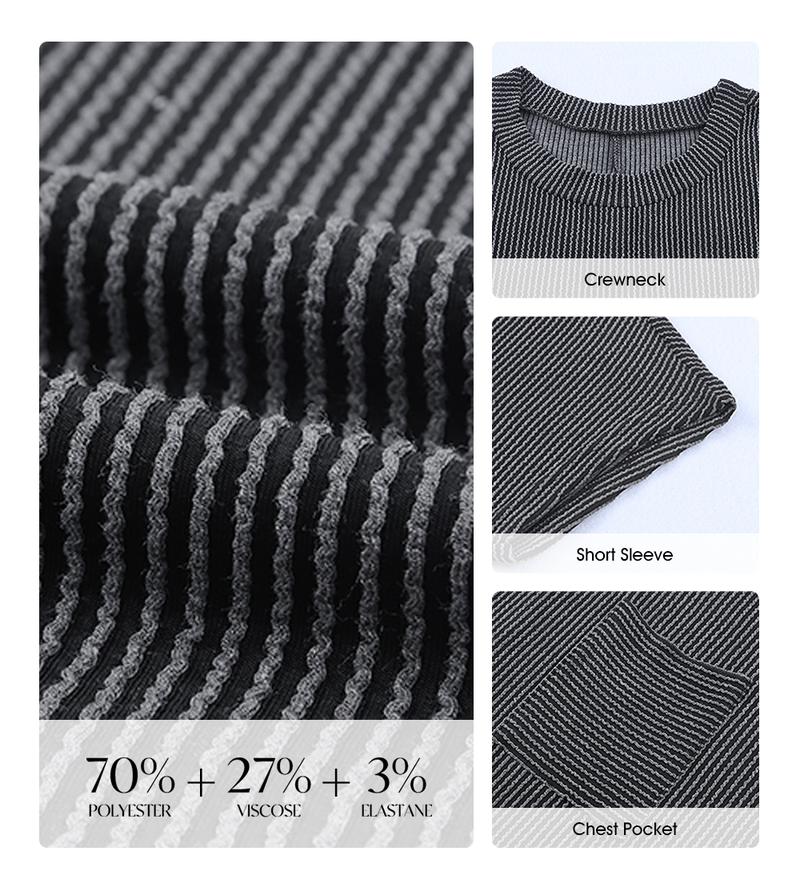 Womens Casual Knit Lightweight Dress Summer Outfits Crewneck Shortsleeve Slim Color Block Ribbed Rose Red Mini Dress 2025 Trendy Womenswear Outdoorfun Springtok Comfortable - Seldom Seen Styles