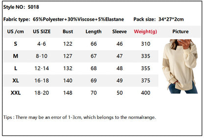 Womens Fashion 2025 Color Block Long Sleeve Crewneck Knitted Casual Loose Pullover Shirts TopsNew Round Neck Color Block Versatile Casual Loose Sweatshirt - Seldom Seen Styles
