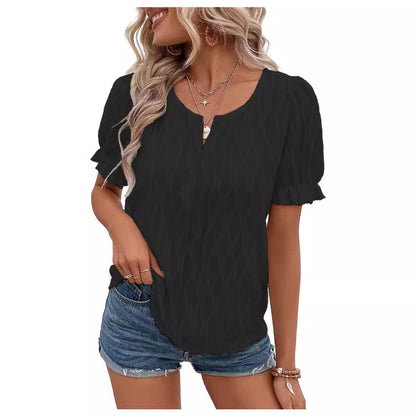 Womens Fashion Tops Cute Puff Sleeve Blouses for Women Dressy Casual Spring Summer Clothes Outfits for 2025 - Seldom Seen Styles