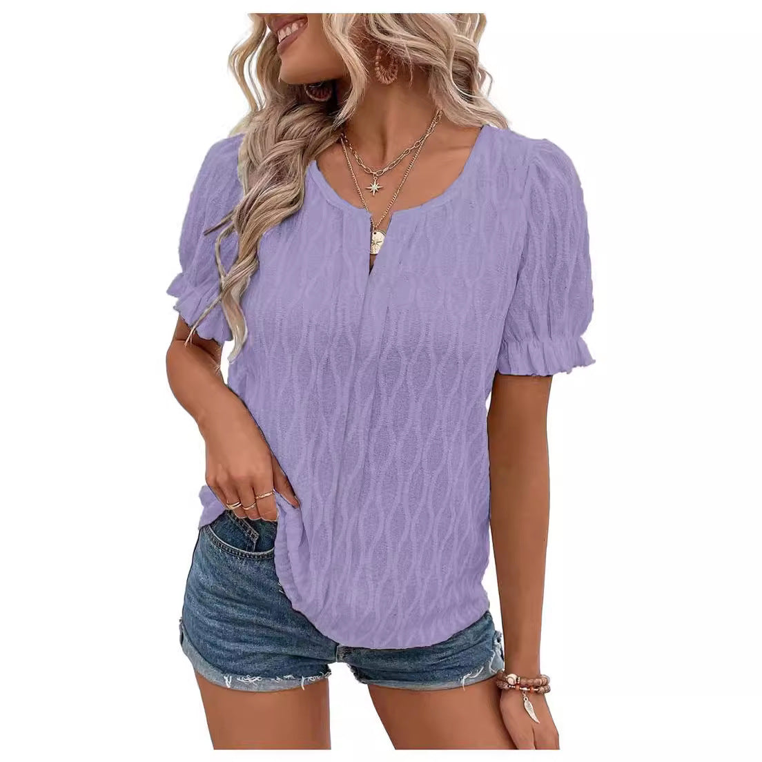 Womens Fashion Tops Cute Puff Sleeve Blouses for Women Dressy Casual Spring Summer Clothes Outfits for 2025 - Seldom Seen Styles
