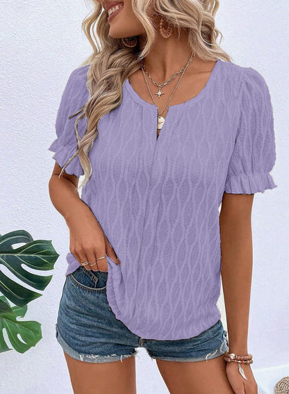 Womens Fashion Tops Cute Puff Sleeve Blouses for Women Dressy Casual Spring Summer Clothes Outfits for 2025 - Seldom Seen Styles