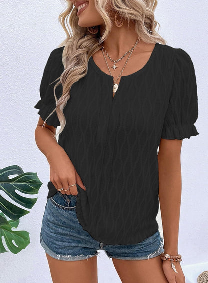 Womens Fashion Tops Cute Puff Sleeve Blouses for Women Dressy Casual Spring Summer Clothes Outfits for 2025 - Seldom Seen Styles
