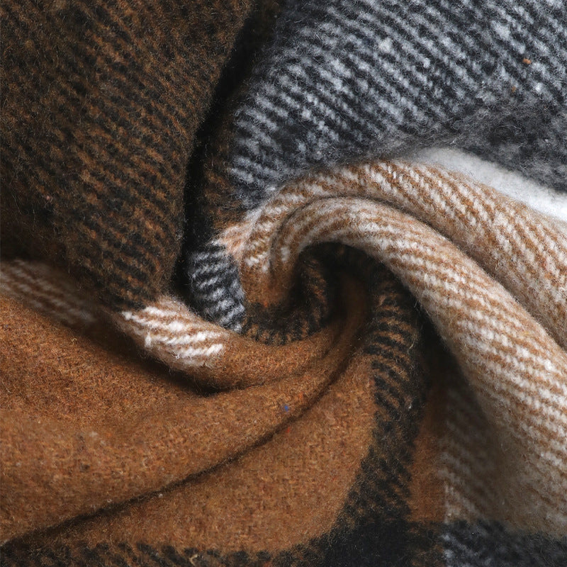 Womens Long Plaid Vest Sleeveless Coats Lapel Collar Casual Fall Outfits with Pockets - Seldom Seen Styles