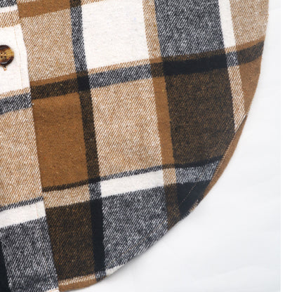 Womens Long Plaid Vest Sleeveless Coats Lapel Collar Casual Fall Outfits with Pockets - Seldom Seen Styles