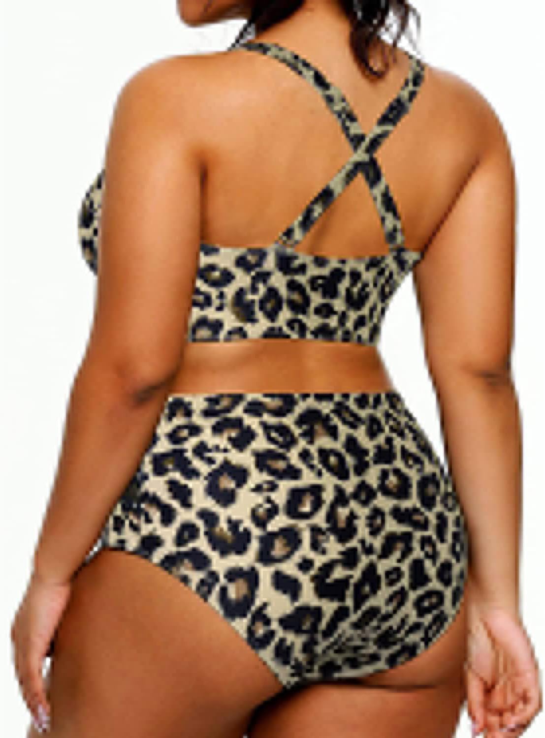 Womens Plus Size Bikini High Waisted Swimsuits Two Piece Bathing Suits Tummy Control Swimwear - Seldom Seen Styles