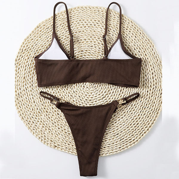 Yulia Ribbed Style Bikini Set - Seldom Seen Styles
