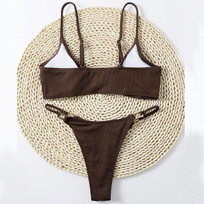 Yulia Ribbed Style Bikini Set - Seldom Seen Styles