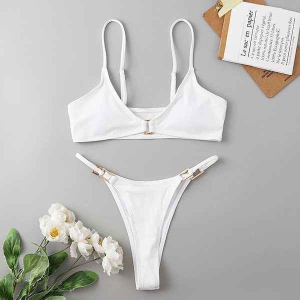 Yulia Ribbed Style Bikini Set - Seldom Seen Styles
